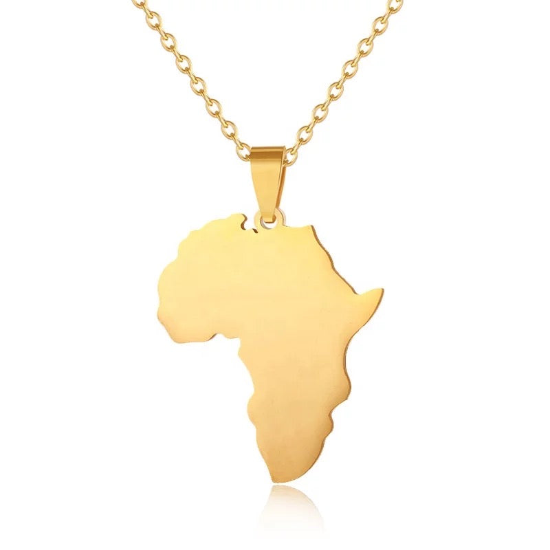 Africa Map Necklace