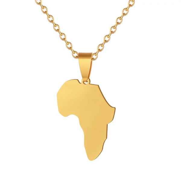 Africa Map Necklace